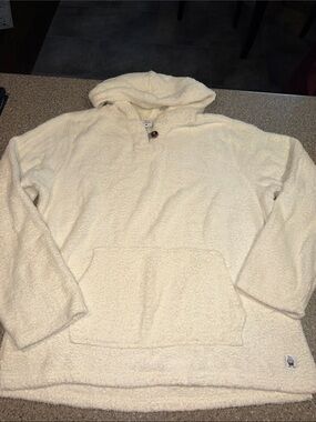 Birdwell Cream Terrycloth Hooded Pullover